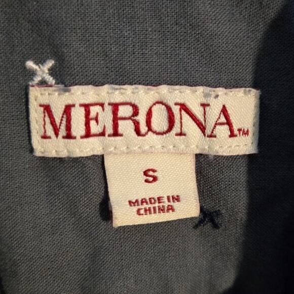 MERONA Men's Gray Button-Down Shirt with Pattern - Small 0303 - Picture 6 of 9